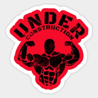 UNDER CONSTRUCTION BODYBUILDER Sticker